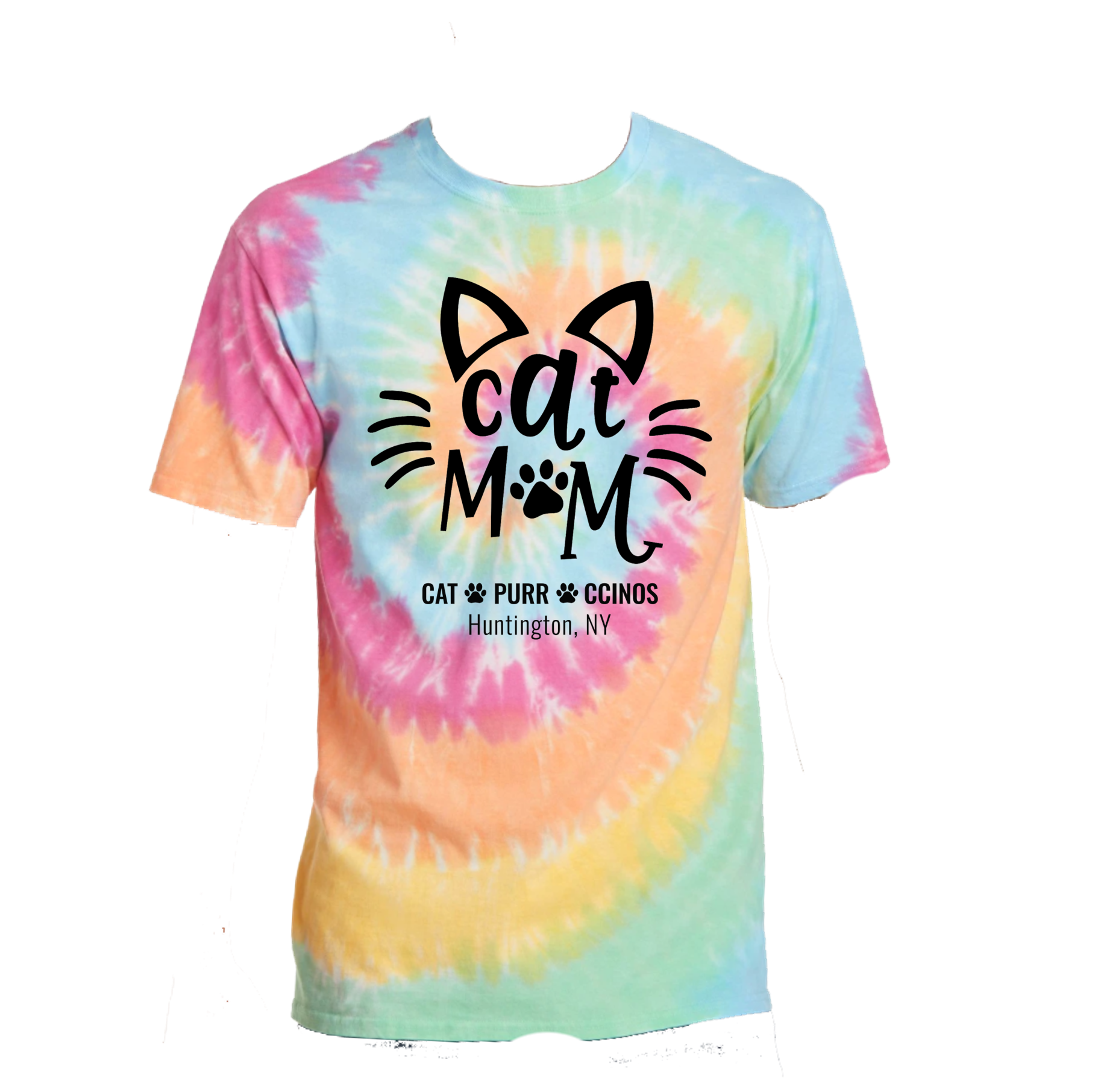 Tye dye cat top shirt